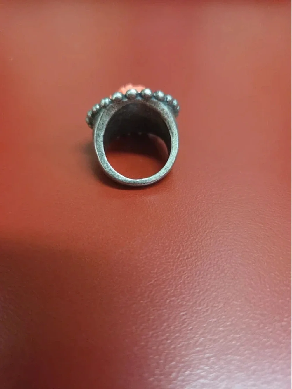 Coral Fashion Ring. Size 6